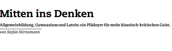 Mitten ins Denken